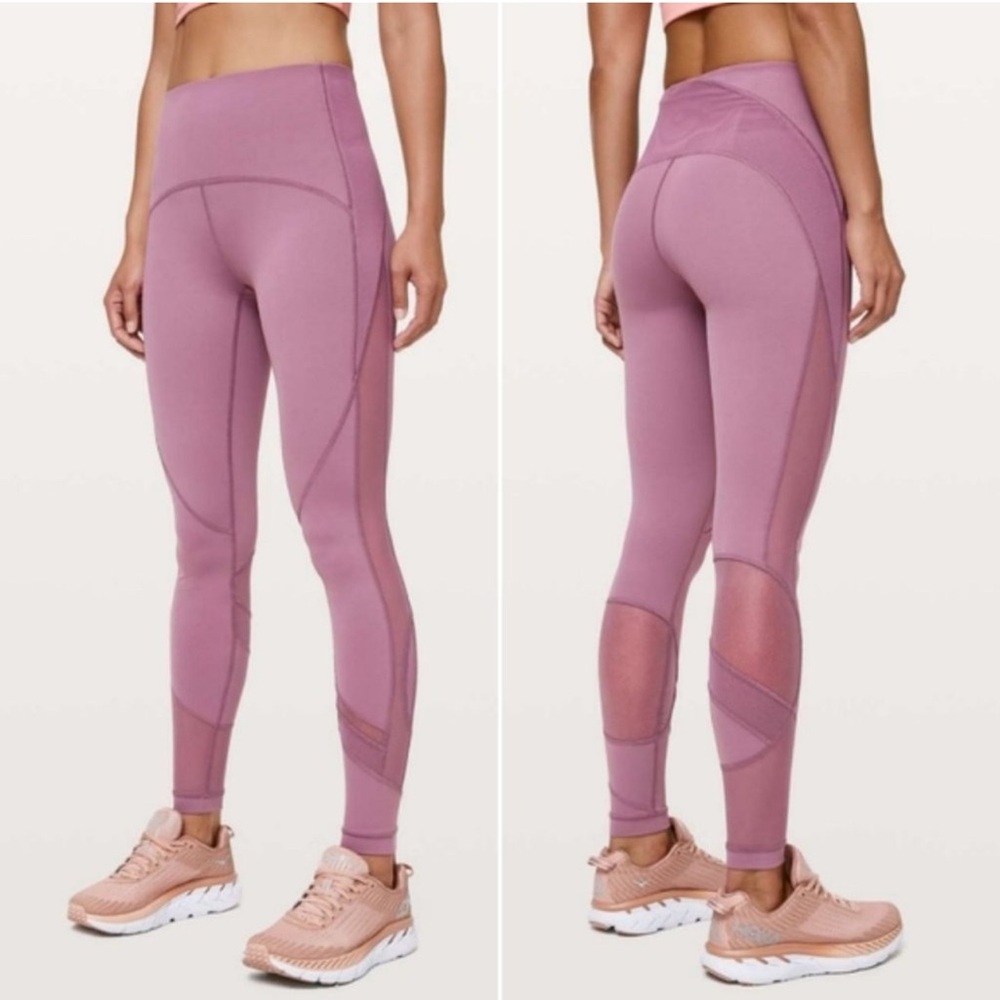 Lululemon Clear The Court Tight *28" in Figue/ Mauve Pink size 6 Barbiecore
